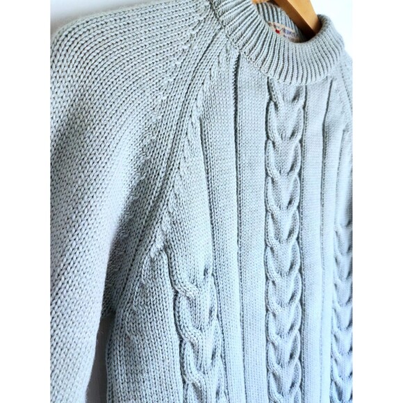 1950s Cable Knit Wool Sweater: Vintage Obermeyer Ski, Made in Italy - Picture 7 of 13